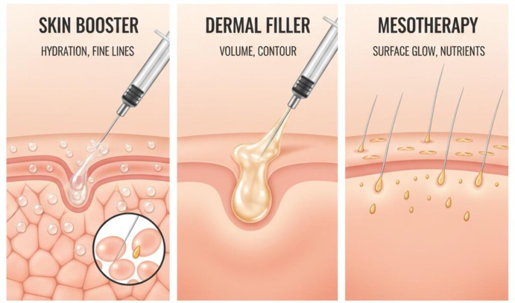Skin booster vs fillers vs mesotherapy - hyaluronic acid skin booster treatment in mumbai